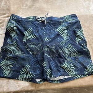 Sonoma Tropical Leaf Print Men's Swim Board Shorts